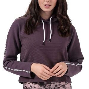 Under Armour Women's Plum Textured Fleece Hooded Pullover Sweatshirt Size XL